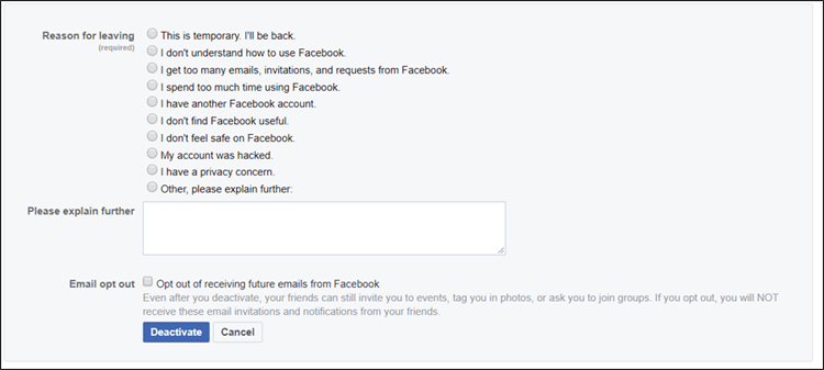 تحديد سبب اغلاق حساب الفيسبوك