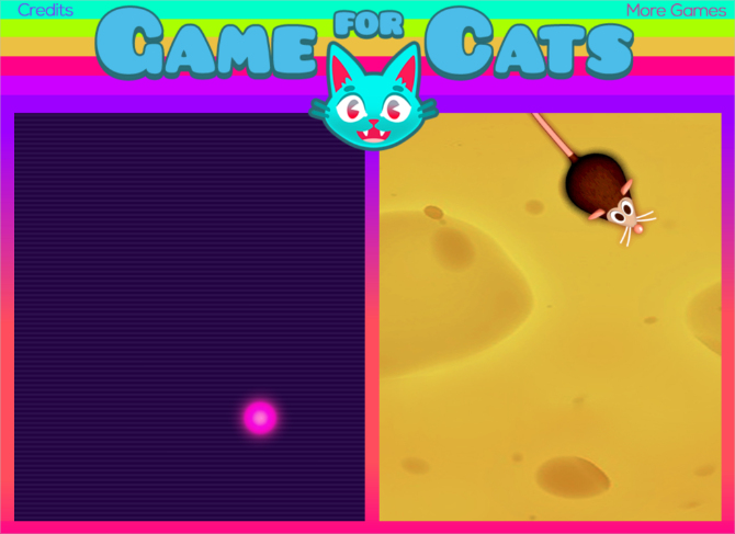 لعبة القط والليزر Game for Cats