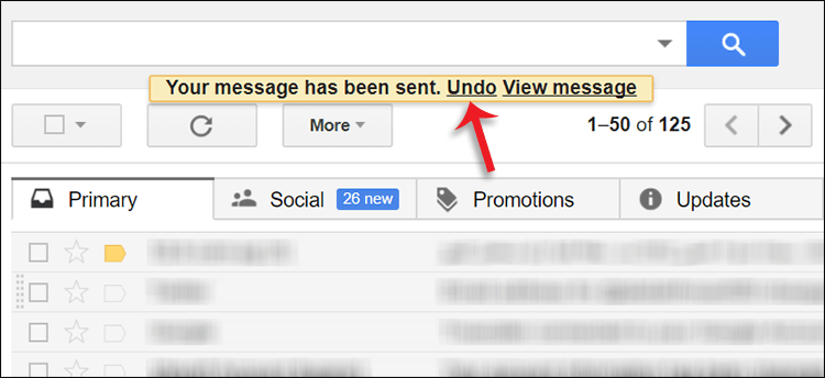 التراجع عن ارسال ايميل جيميل