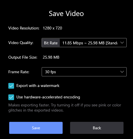 FilmForth حفظ وتعديل فيديو