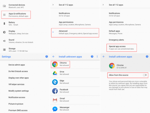 كيفية تثبيت تطبيقات غير معروفة من خارج متجر Google Play