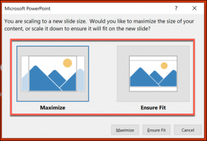 ضبط مقاس عرض بوربوينت