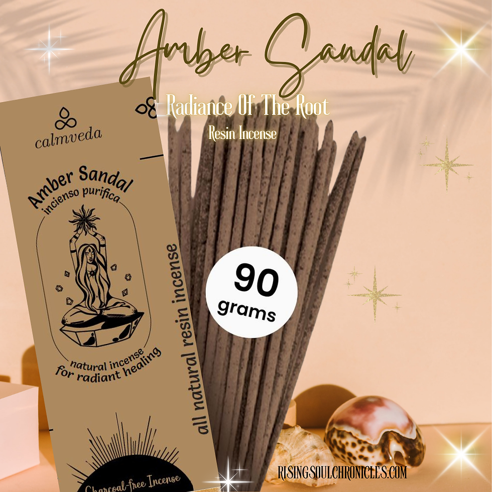 Amber Sandal Resin Incense: Radiance of the Root (40 Sticks)