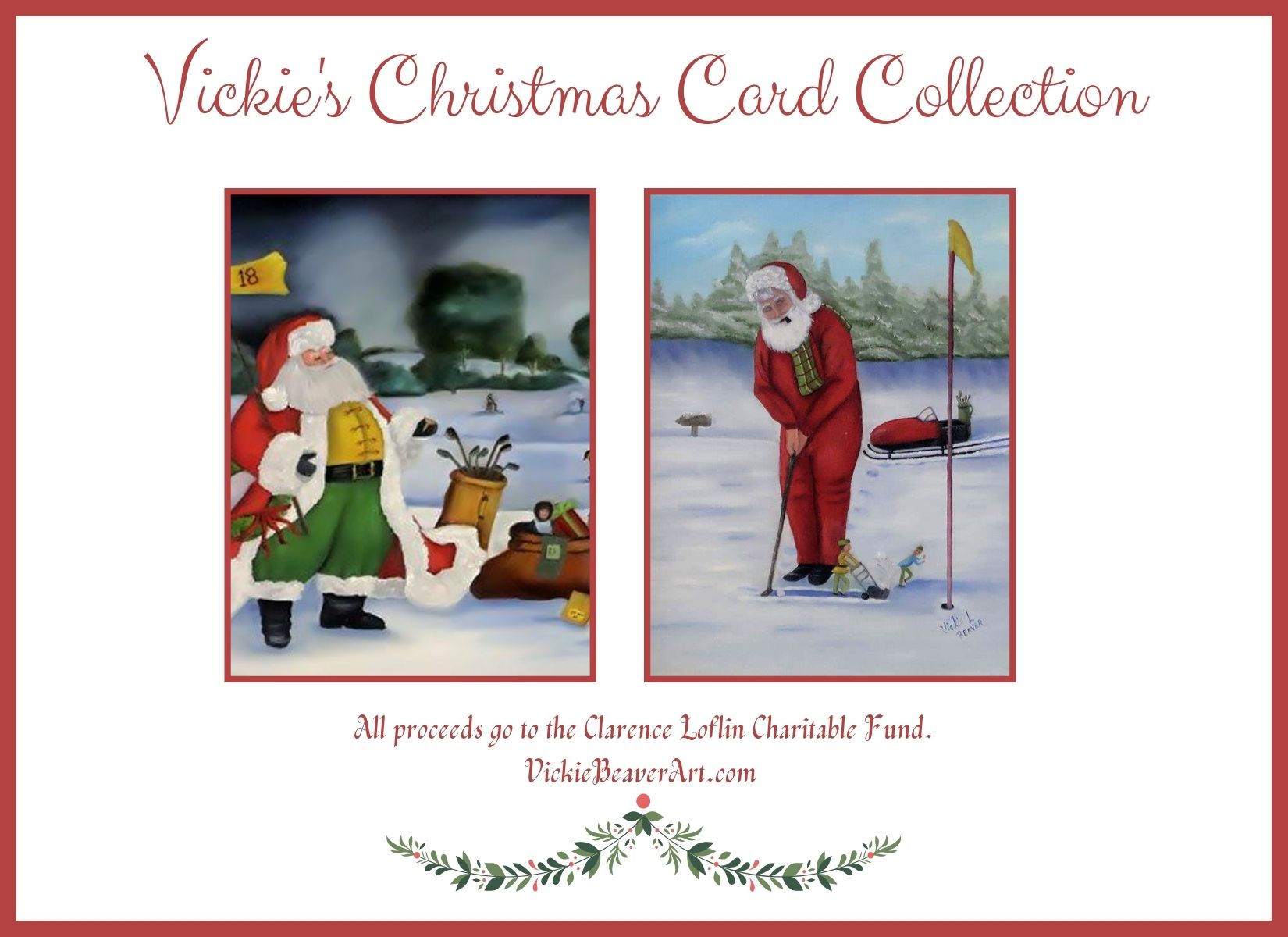 Golfing and Putting Santa Card Assortment
