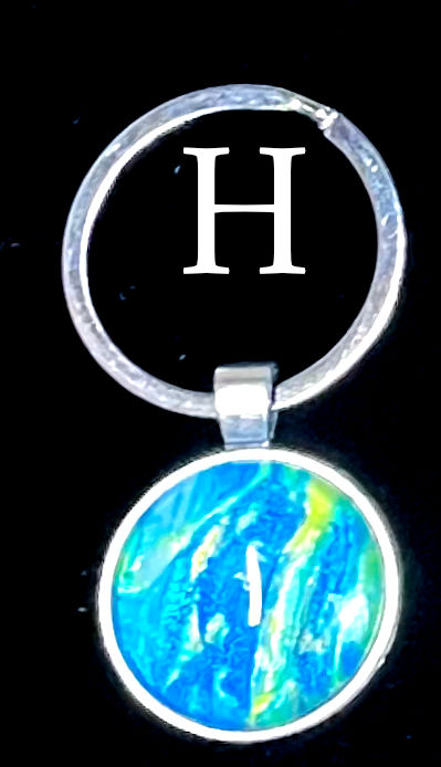 Thumbnail: Acrylic Resin Keychain in Silver (Style H-N)