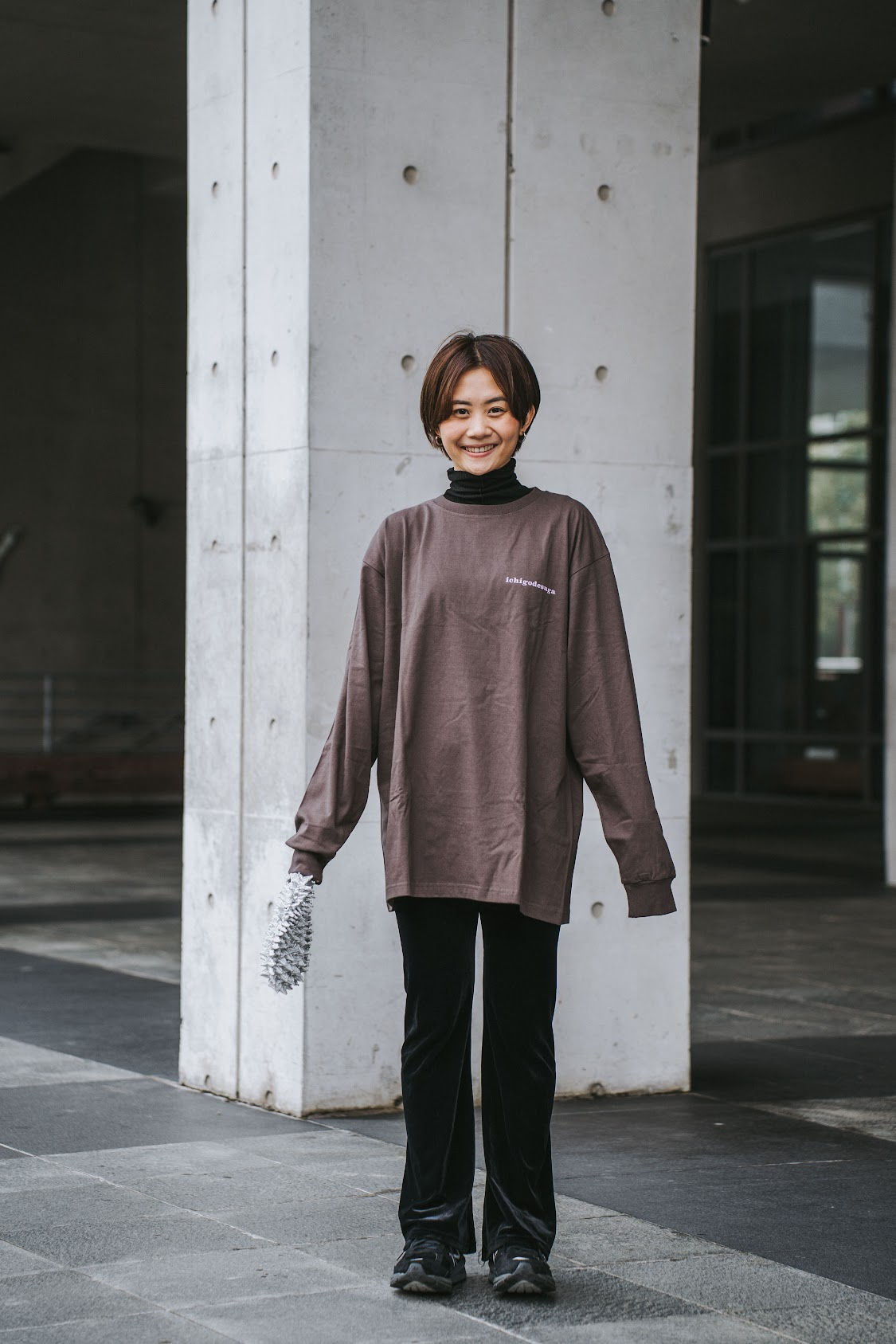 梯形與圓形薄長袖