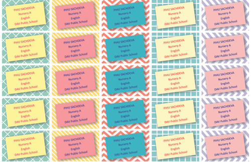 Note Copy Labels Personalized Copy Labels for School Notebooks (Set of 25 Labels ...