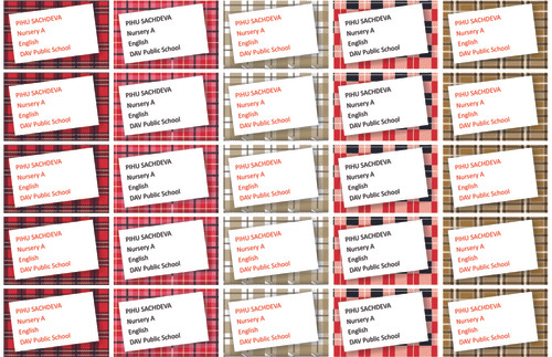 Note Copy Labels Personalized Copy Labels for School Notebooks (Set of 25 Labels ...