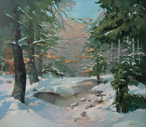 Художник Кокорин Михаил Александрович Проталины х.м. 70х80 2008г.jpg
