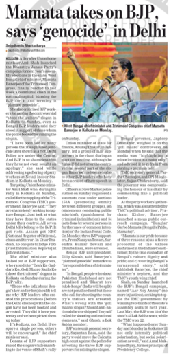 Mamata targets Centre over Delhi riots