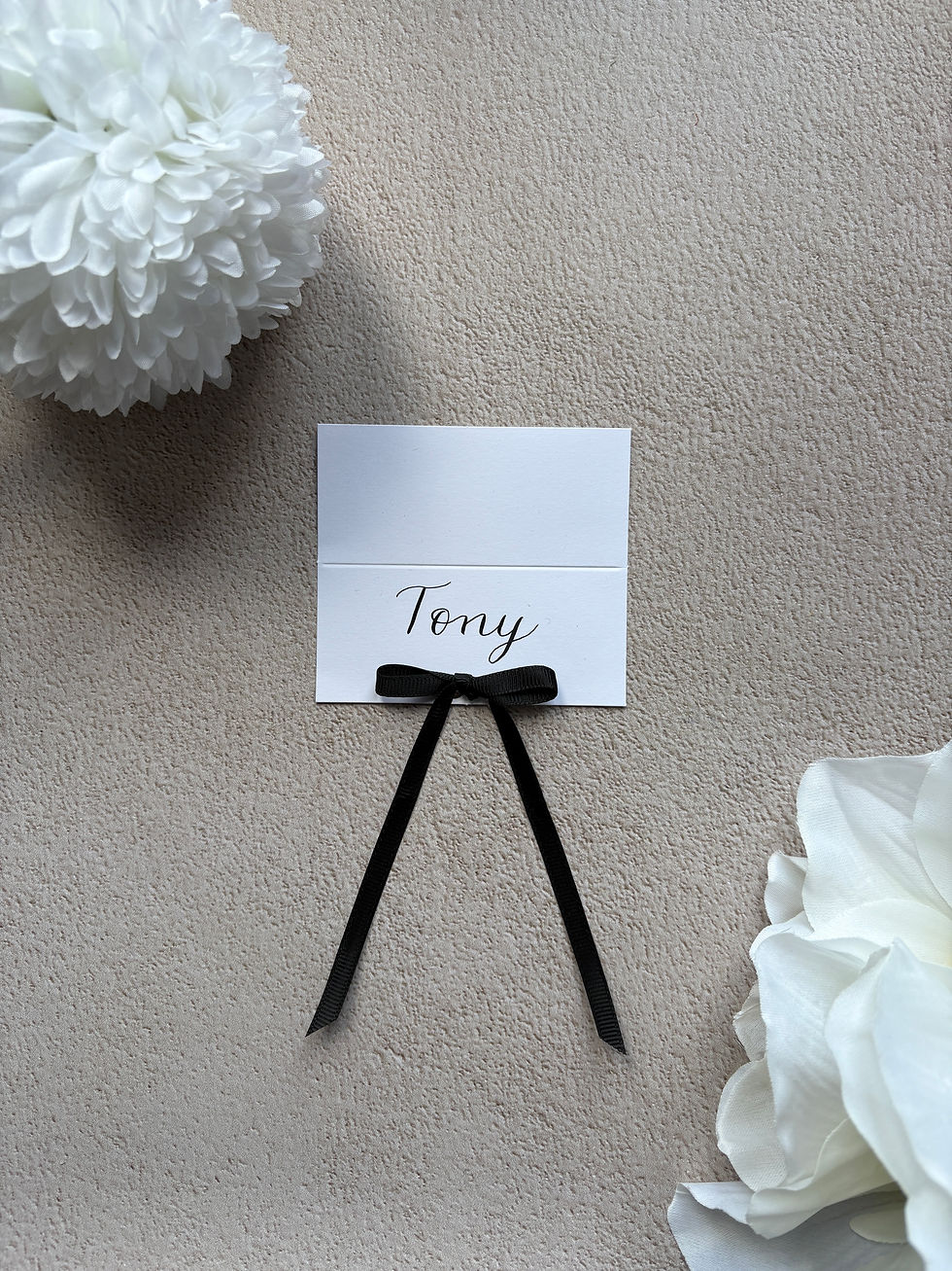 Miniature : Marque-place à plier | Calligraphié à la plume