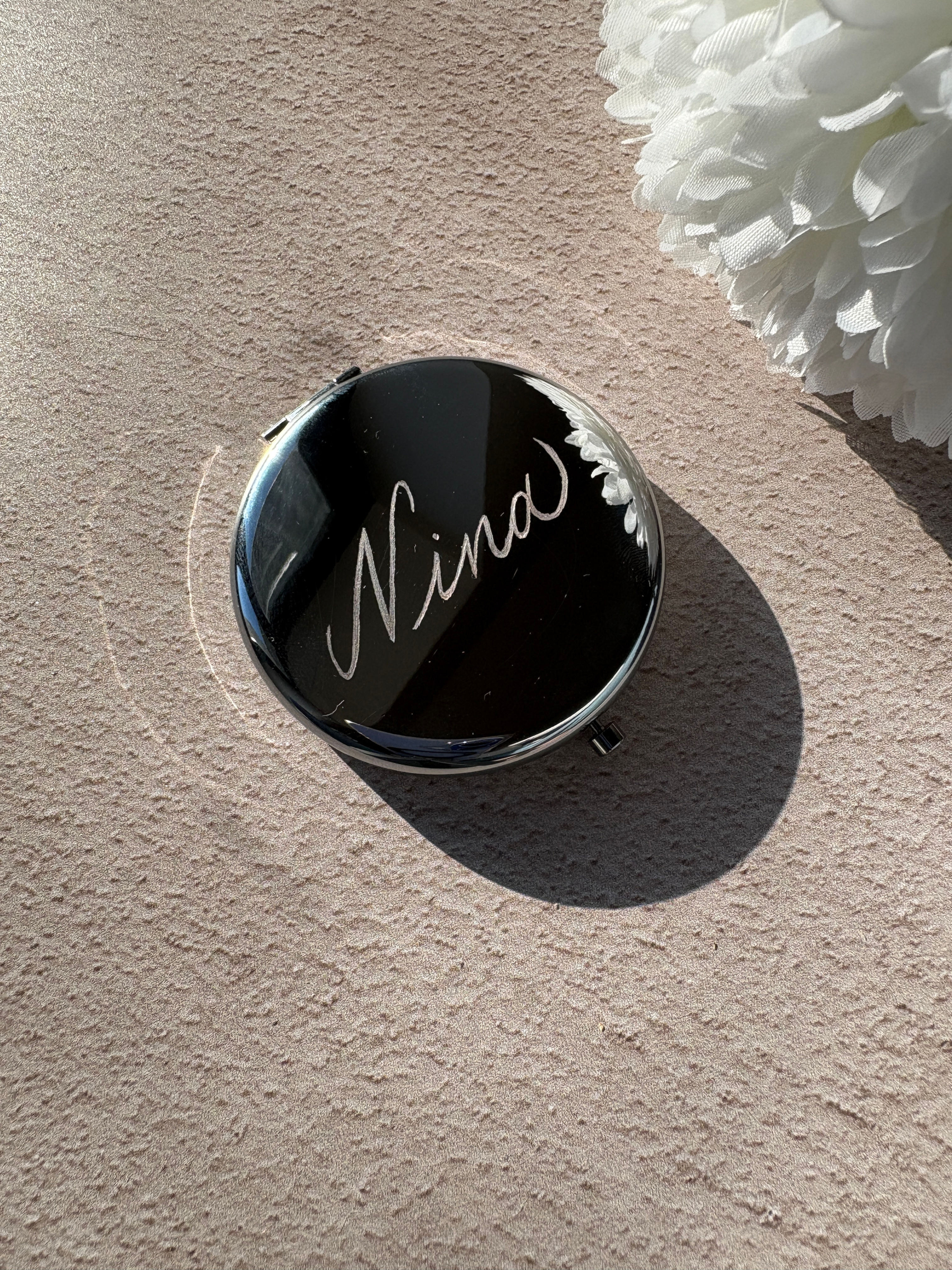 Miroir de poche | Gravé à la main