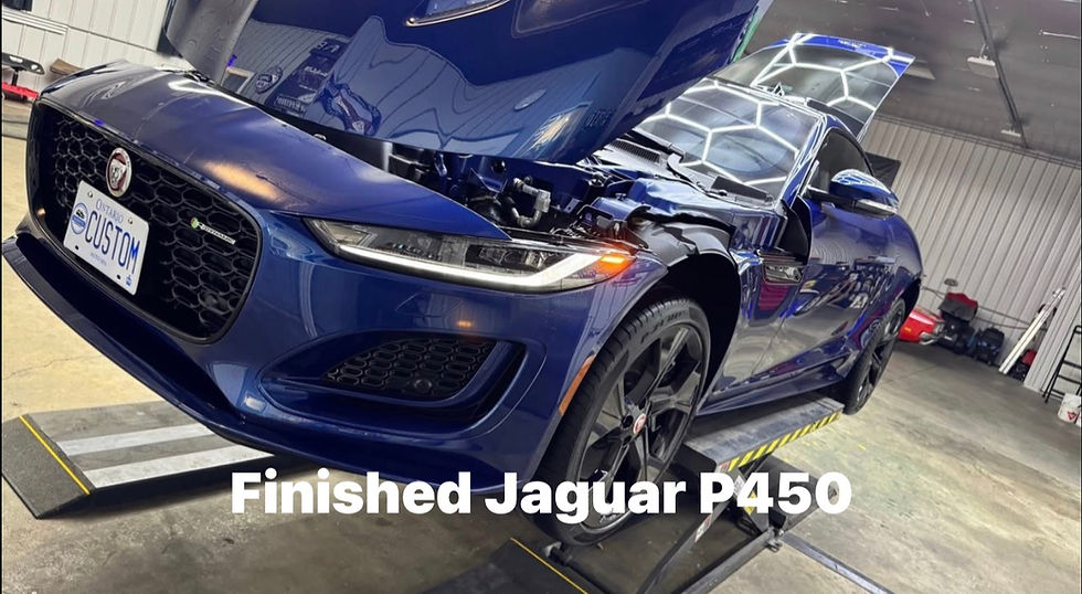 Jaguar P450 after professional paint correction in Trenton Ontario