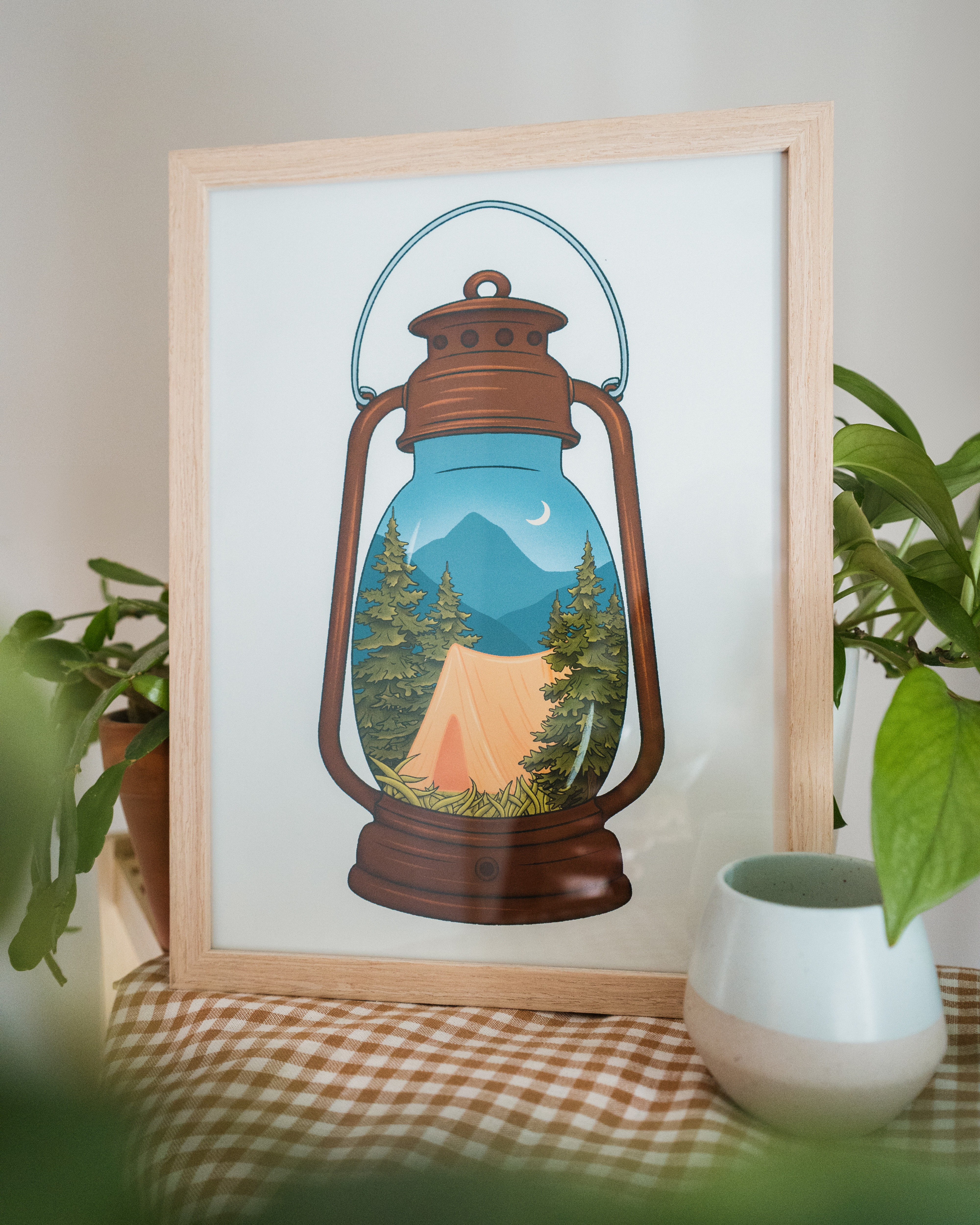 Lantern Camp Print – 9"x12"