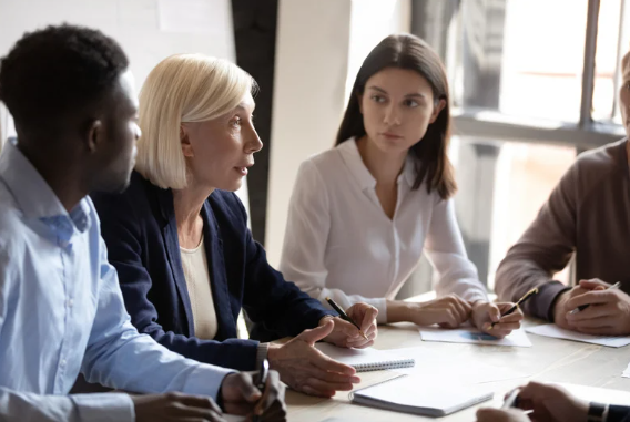 Multi-Generational team working together