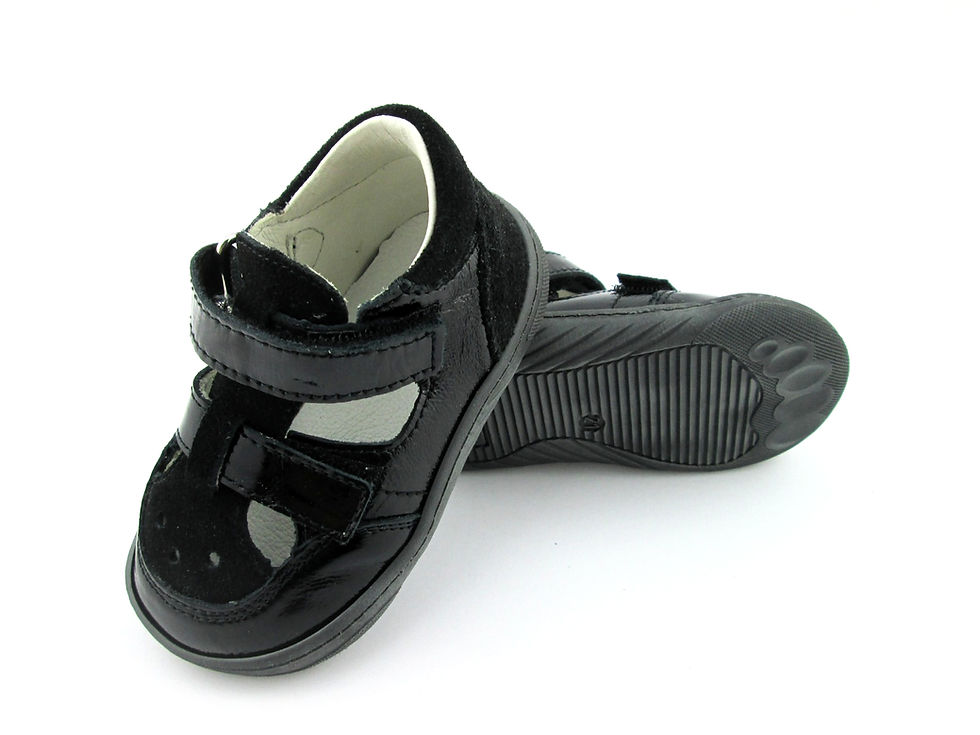Miniatură: Pantofi decupaţi Toddler glossy black
