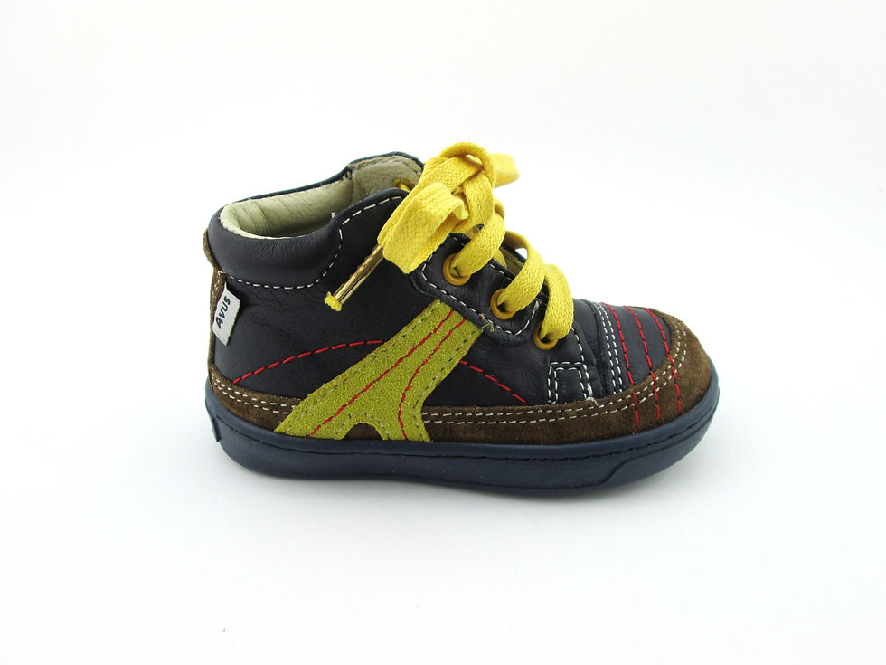 Miniatură: Ghete marone/blu/gialo
