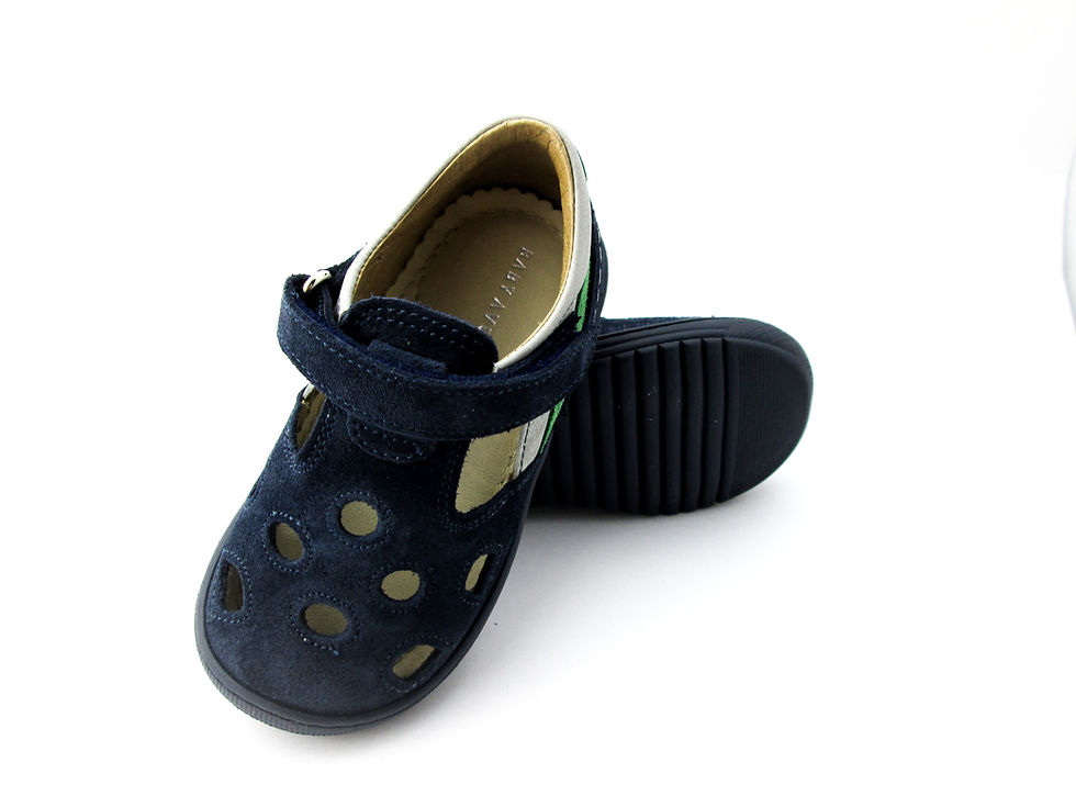Miniatură: Pantofi decupati blu/gri/verde