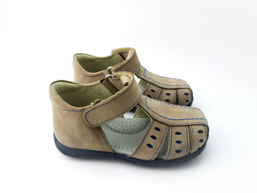 Miniatură: Sandale capucino/bluet