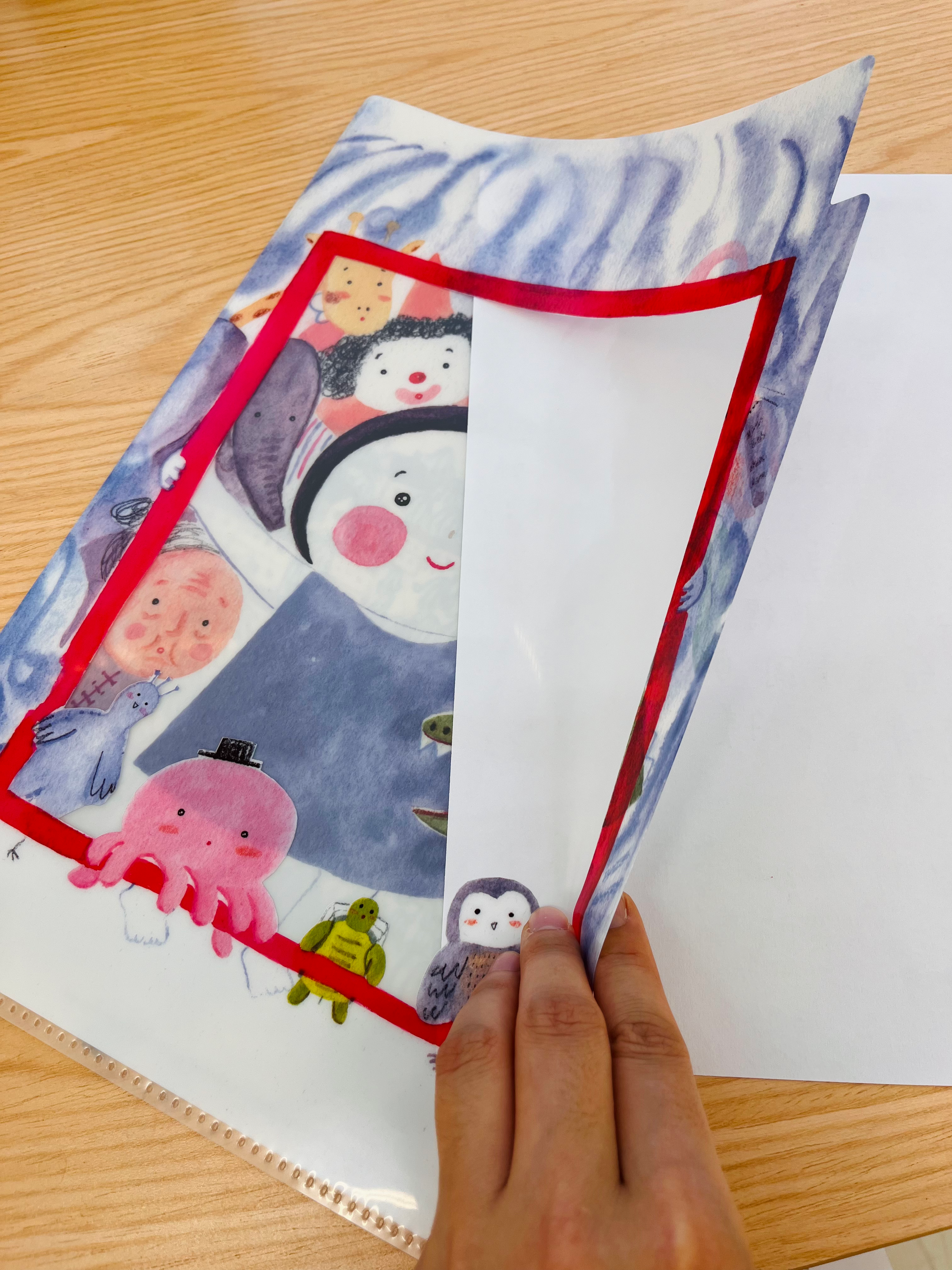 《快樂畫框》三層透明 A4 Folder （小半 X 香港兒童音樂劇團）