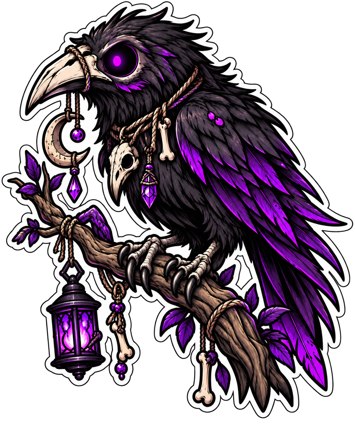 Horror Crow Sticker