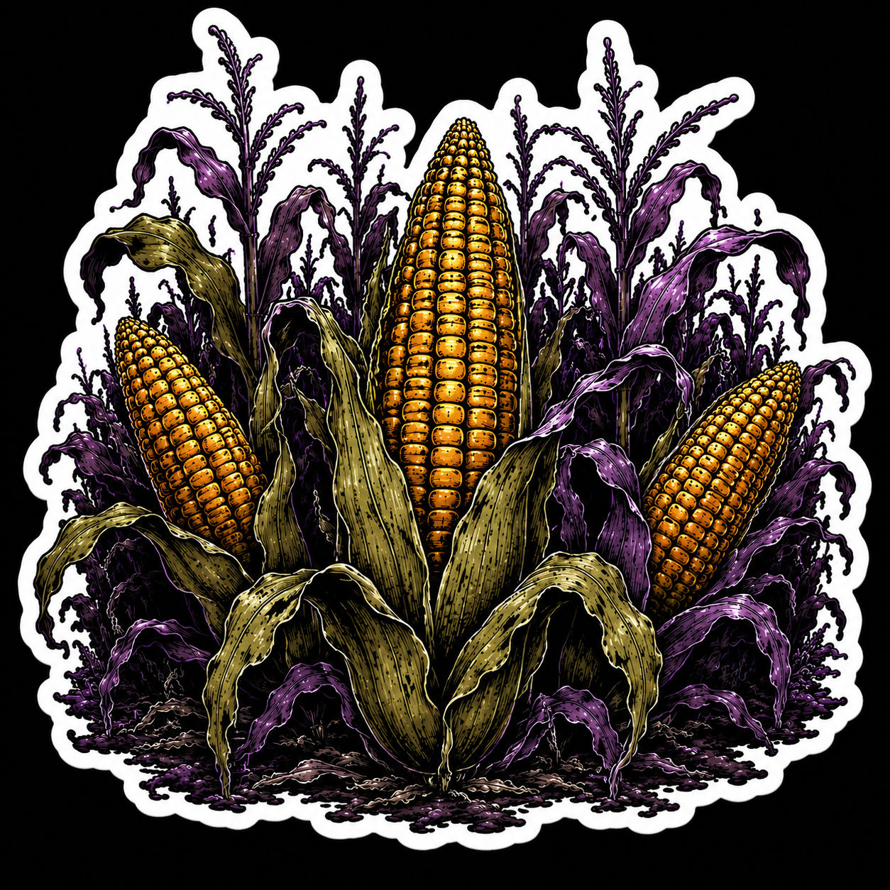 Haunted Harvest Corn sticker