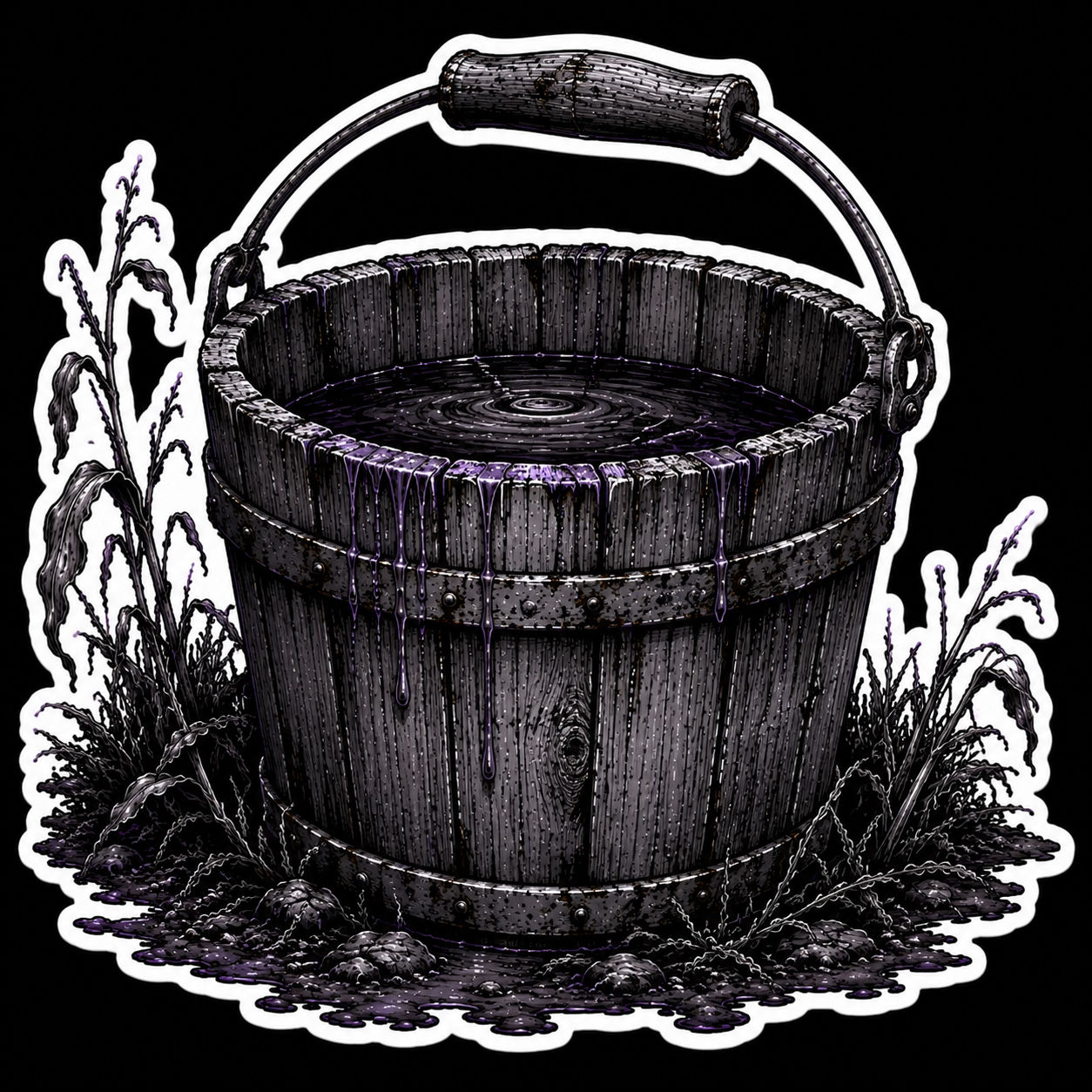 Haunted Harvest Bucket sticker