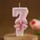 Thumbnail: Number Birthday Candle Glitter Number Candles with 3D Pink Bow Cake Topper C