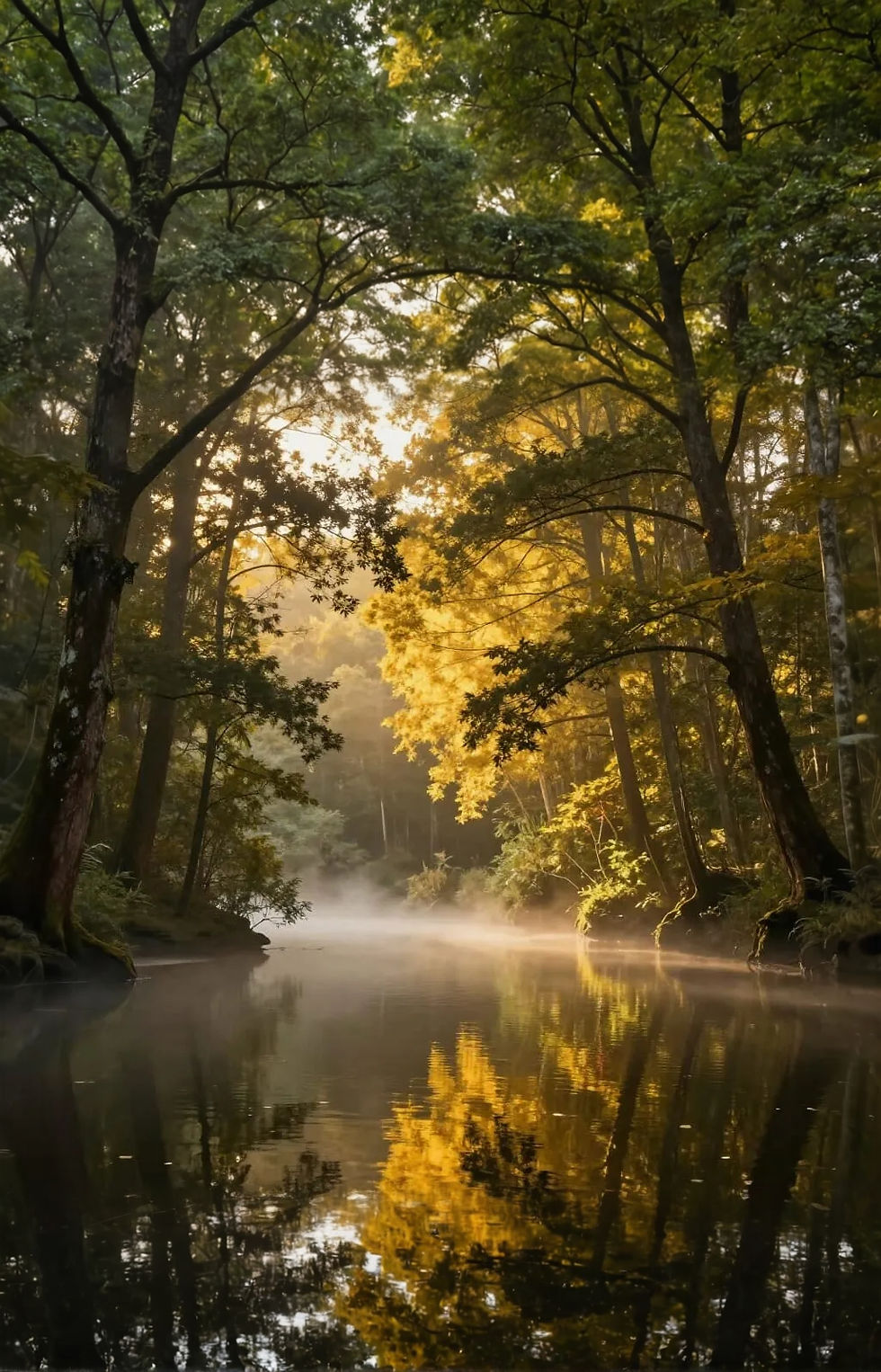 Moradas de kami (神), moradas dos espíritos e dos deuses, segundo a tradição do Xintoísmo. Imagem do Sol da Alvorada criada por i.a.