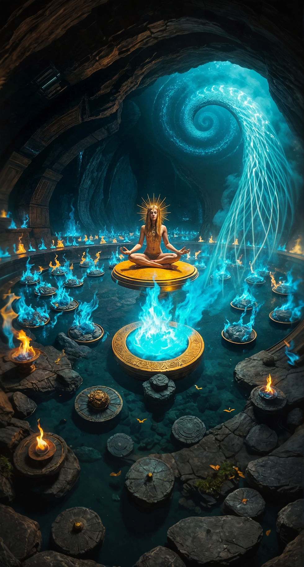 A sabedoria de Thoth é relacional — não é torre de isolamento, mas ponte. O buscador aprende com o espelho do outro, e, nesse reflexo, descobre a si mesmo.                                                                Imagem do Sol da Alvorada criada por i.a.