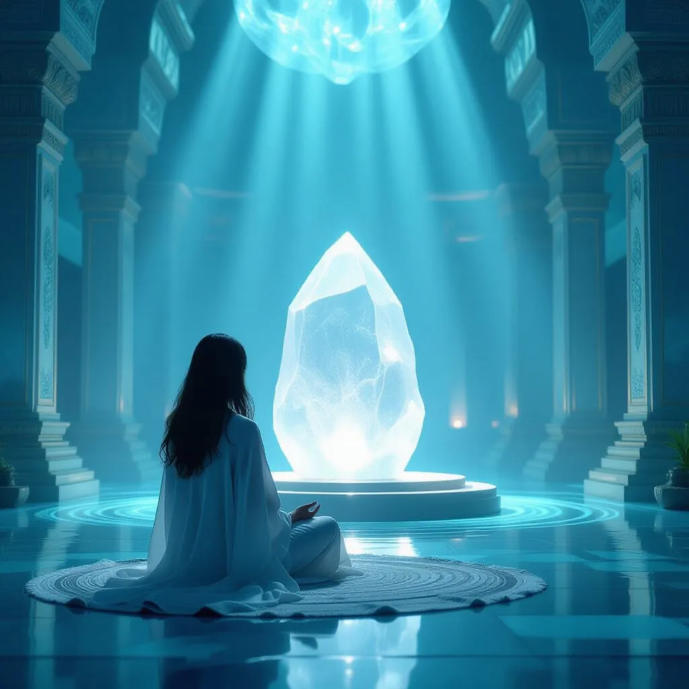 O corpo e o espírito em Espaços Terapêuticos respondem a coerência vibracional com o efeito do equilíbrio. Imagem do Cantinho dos Anciãos criada por i.a.