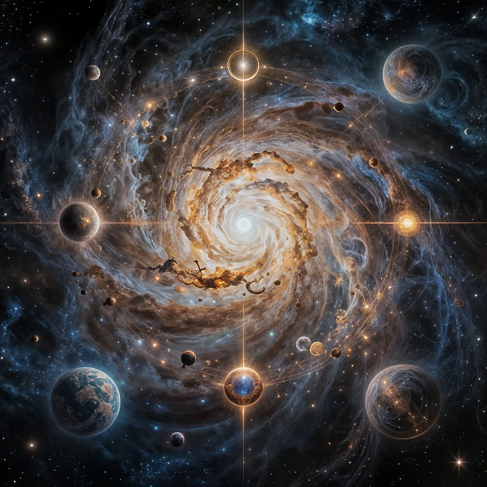 Na Teosofia, Deus é concebido como o Princípio Absoluto, infinito e incognoscível, além de qualquer concepção pessoal. Imagem do Cantinho dos Anciãos criada por I.A.