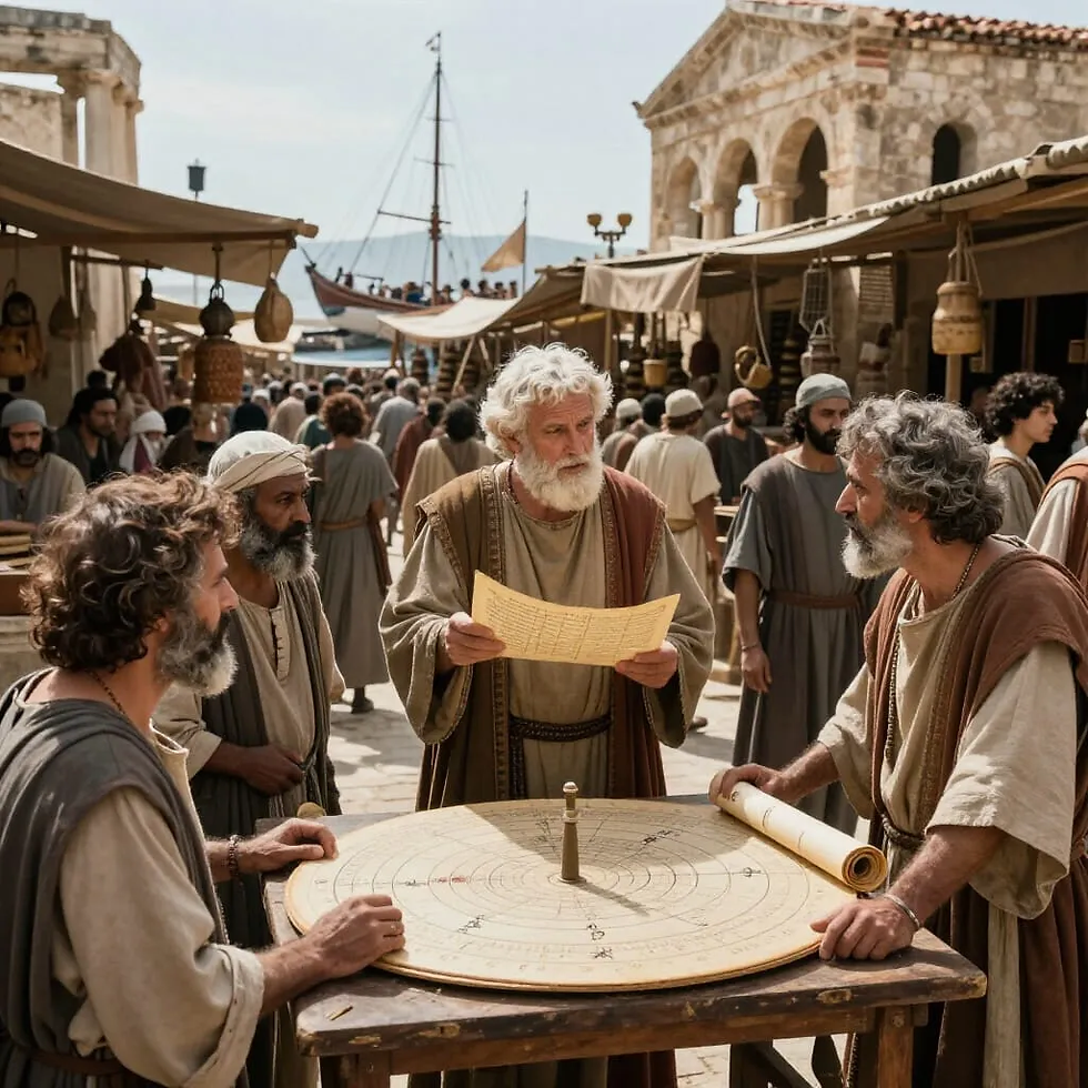 Diferentes povos propunham explicar o cosmos por mitos distintos. Imagem do Sol da Alvorada criada por i.a.