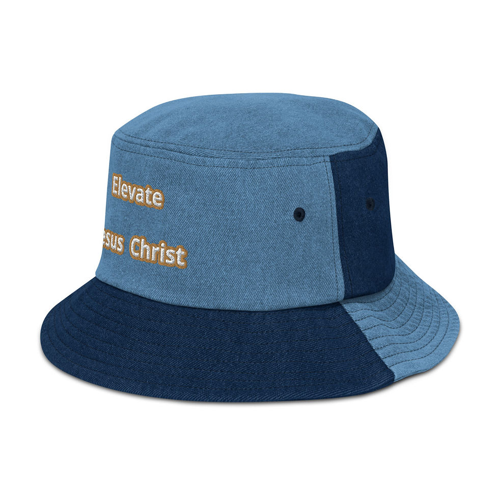 Thumbnail: Elevate Jesus Christ Denim bucket hat