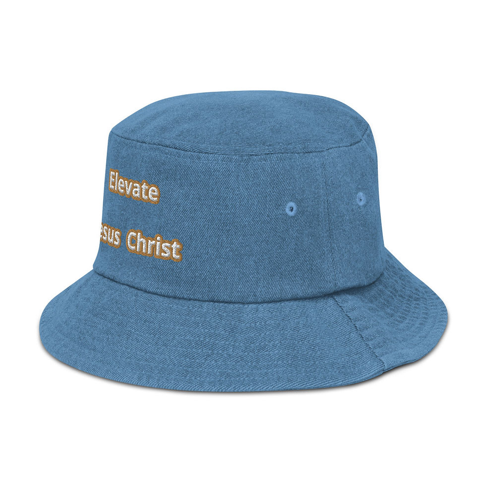 Thumbnail: Elevate Jesus Christ Denim bucket hat