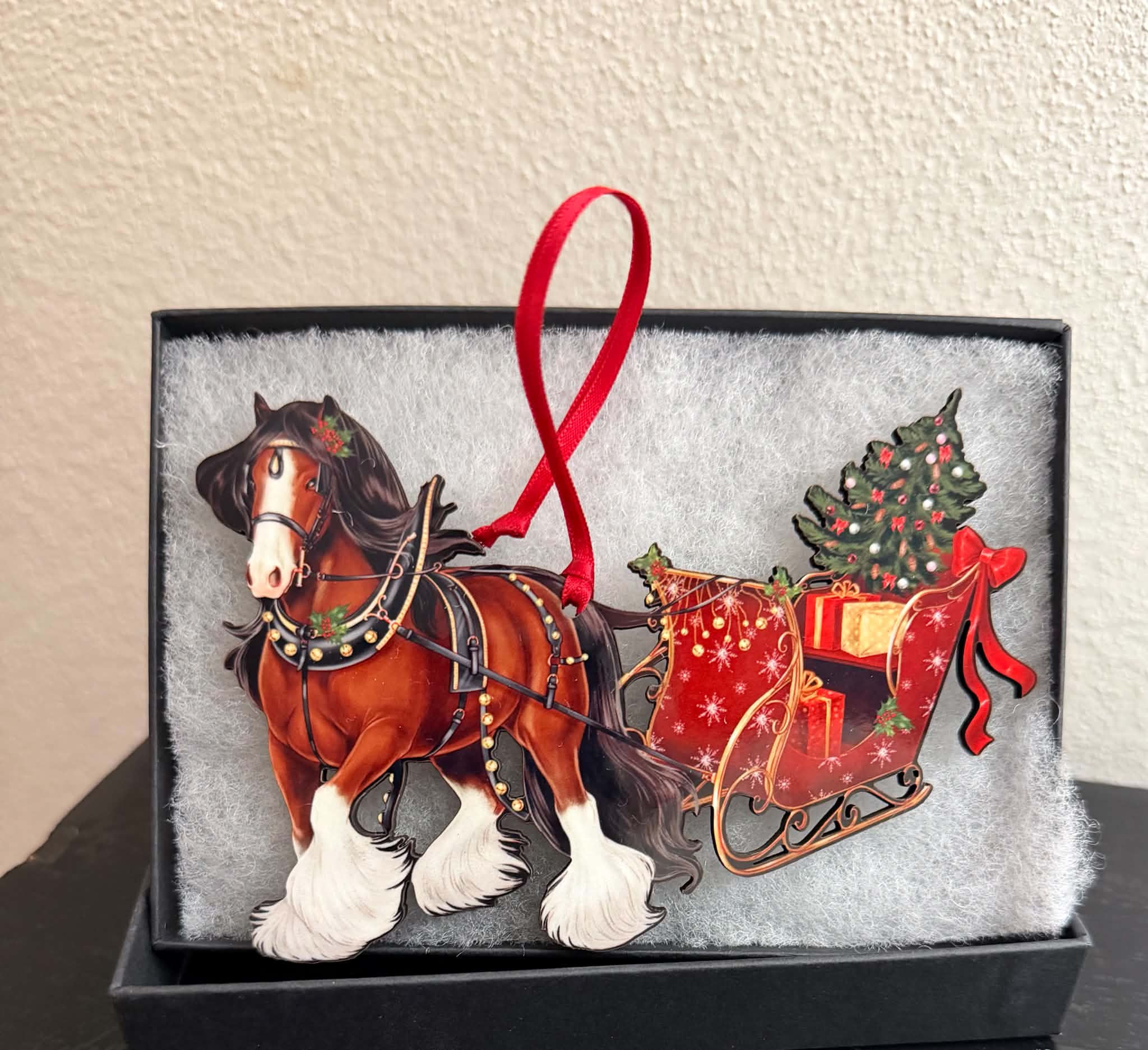 Clydesdale & Sleigh Ornament - $20 (Tax Included)
