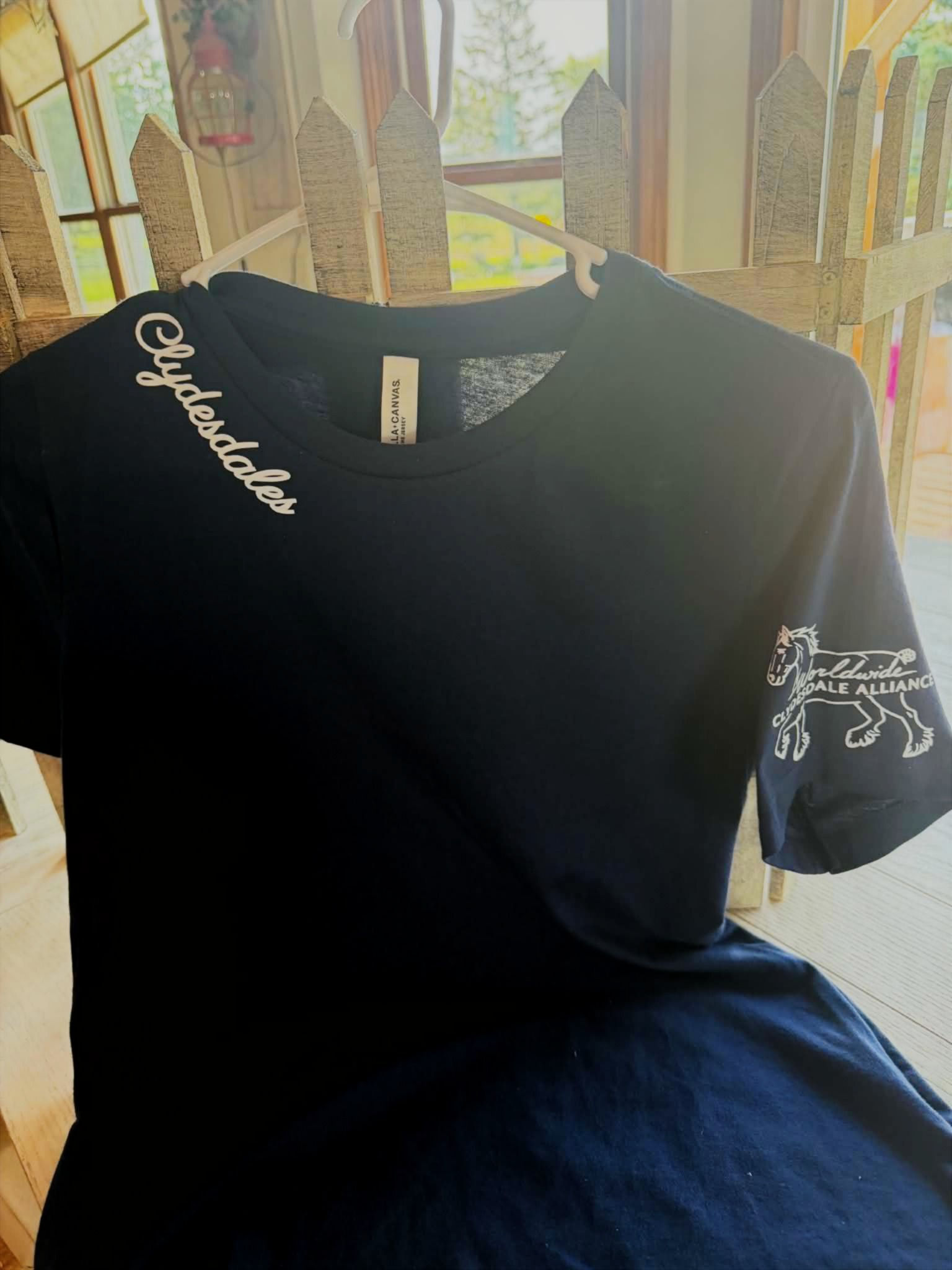 Clydesdales™ Ladies Navy Tee - Sm-XL $18 - 2XL $20 (Tax Included)