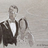Schwarz-Weiß Hochzeitskunst eines Paares
