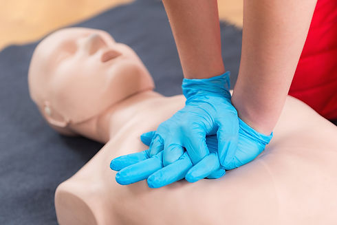 First Aid Training - Cardiopulmonary resuscitation. First aid course on cpr dummy..jpg