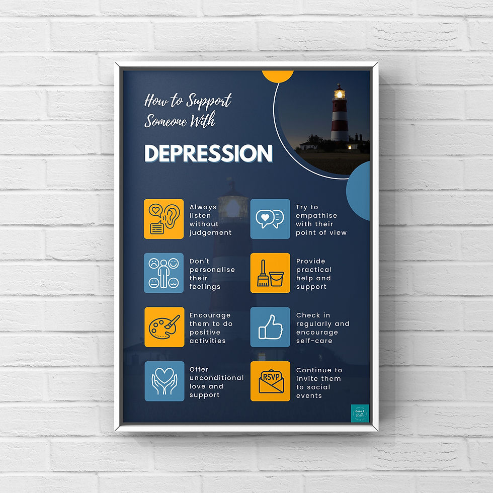 How to Support Someone With Depression poster provides helpful guidance on the subject.