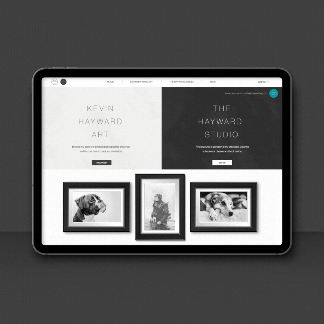 Hayward Studio website designed by Coco & Bella Creative Design