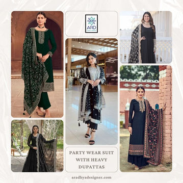 Party Wear Suit with Heavy Dupattas