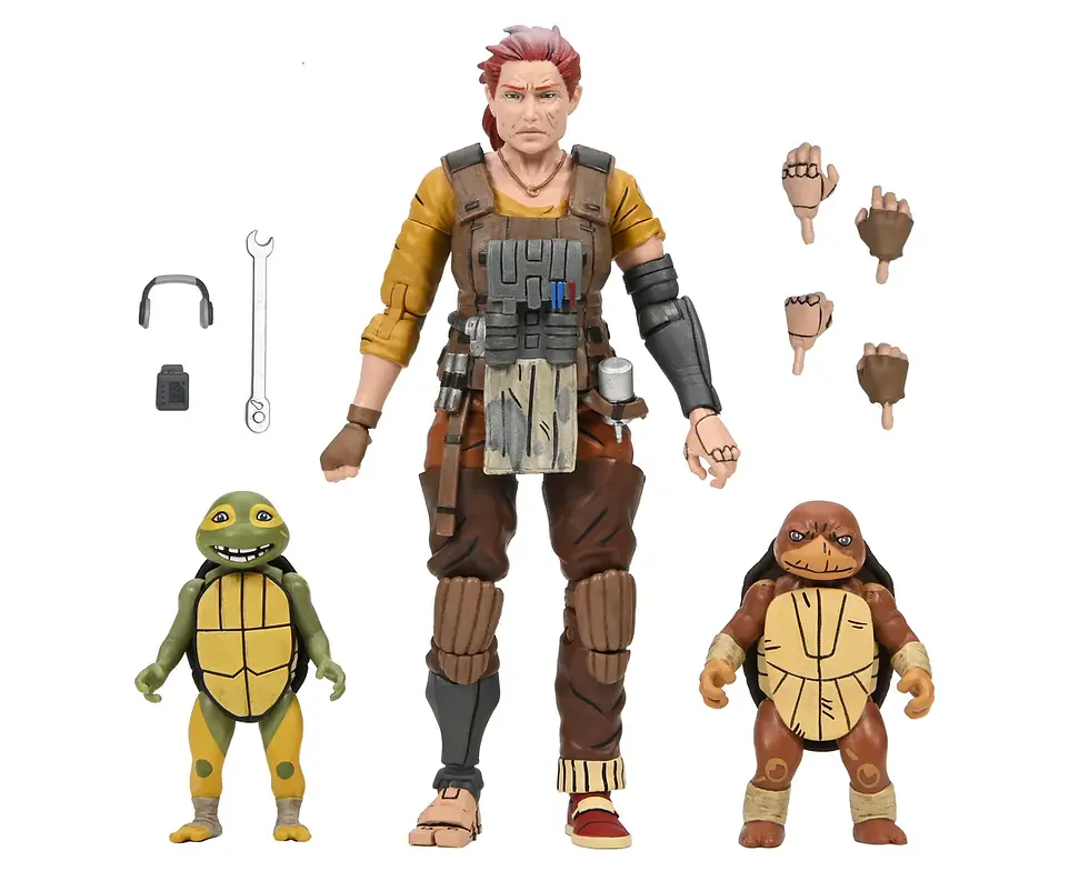 Прев'ю: Фігурка TMNT Останній Ронін Бабуня Ейпріл з малюками Йі і Моджа
