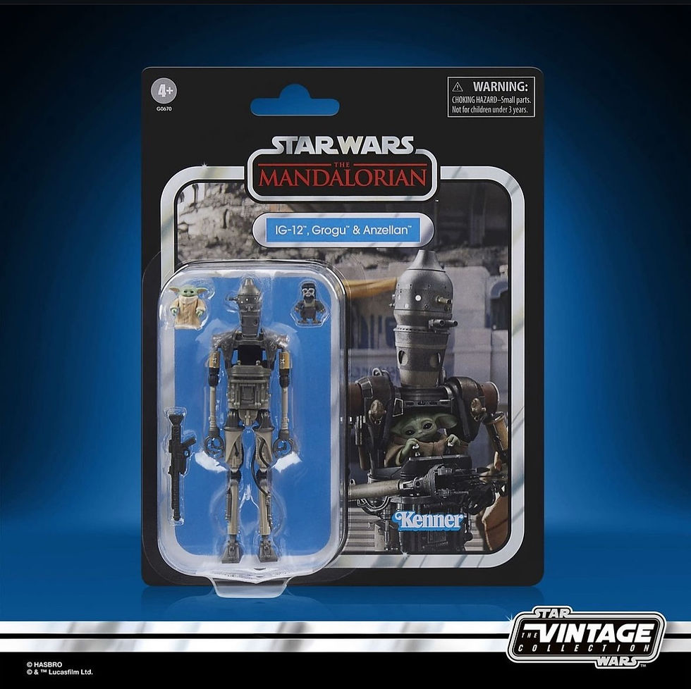 Фігурка Зоряні Війни Вінтажна Колекція IG-12, Ґроґу і Анзелланин