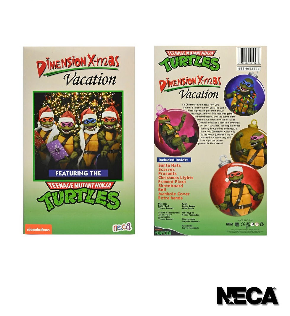 Прев'ю: Фігурки TMNT 1990 Черепашки-Ніндзя у форматі Різдвяних Канікул