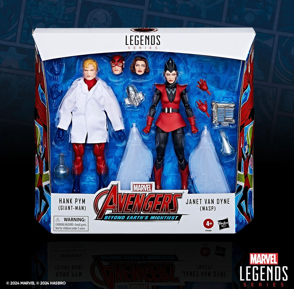 Фігурки Marvel Legends Ганк Пим (Людина-Гігант) і Джанет Ван Дин (Оса)