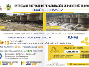FCN ENTREGA DE PROYECTO DE REHABILITACIÓN DE PUENTE RÍO EL ORO ESQUÍAS, COMAYAGUA.