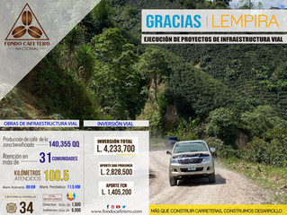 Fondo Cafetero Nacional realiza obras de mantenimiento en red vial de Gracias, Lempira