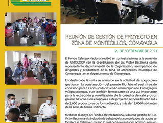 Fondo Cafetero Nacional Afina detalles para ejecución de proyectos en zona Montecillos Comayagua