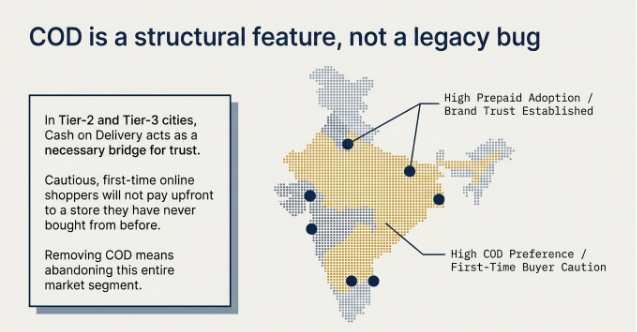 COD remains essential for trust in Indian ecommerce